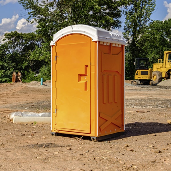 how often are the portable restrooms cleaned and serviced during a rental period in Clarion Iowa